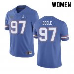 Women's Florida Gators #97 Khris Bogle NCAA Jordan Brand Blue Authentic Stitched College Football Jersey CYE0562HN